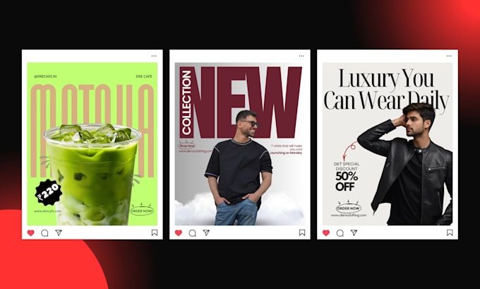 design professional instagram posts for startups and brands