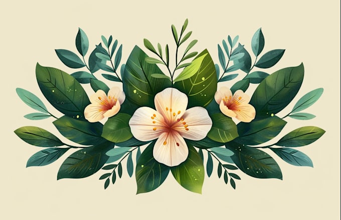 design beautiful feminine  botanical boho logo