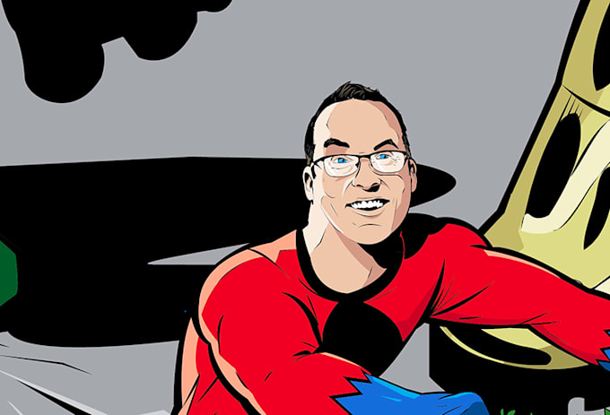 draw a comic book illustration