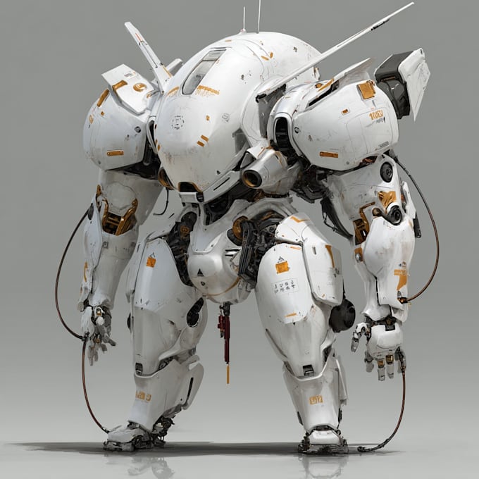 create a high quality robot logo design