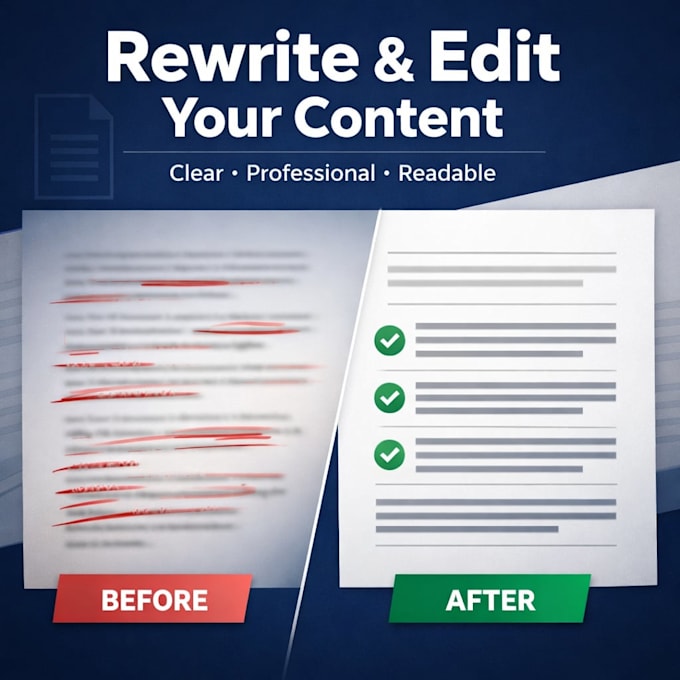 rewrite and edit your content for clarity, grammar, and readability