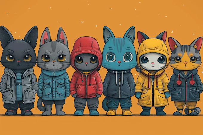 design a unique doodle style nft art, cartoon character