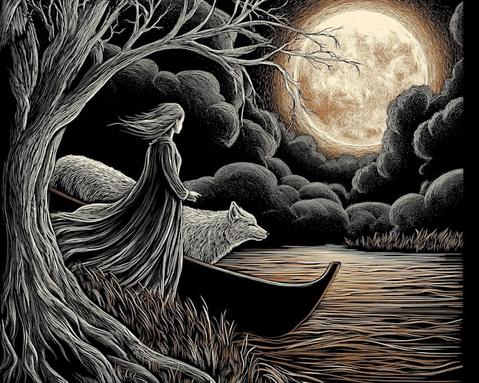 create handmade linocut illustrations for your project