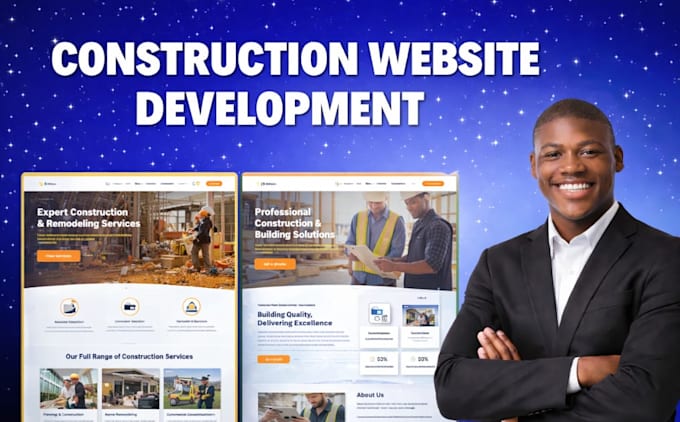 build construction website construction contractor website hvac roofing website