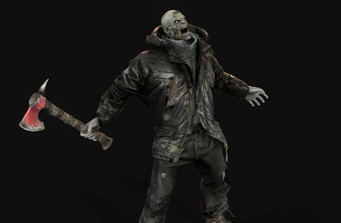 Model 3d giant zombie for ue5, unity game, blender rig, game asset ...