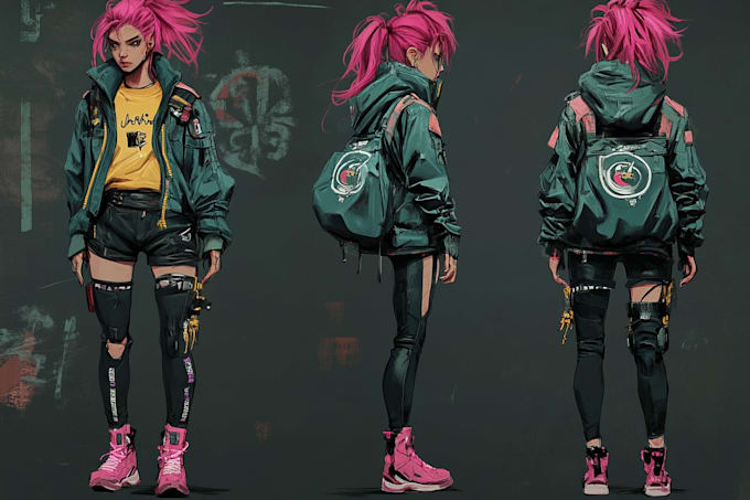 cyberpunk character, original character design