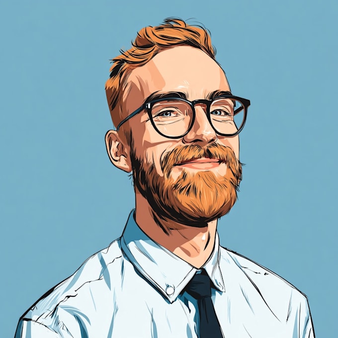 paint amazing vector cartoon portrait