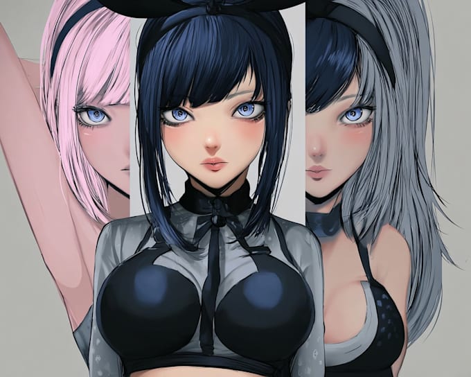 create detailed anime cartoon character illustrations