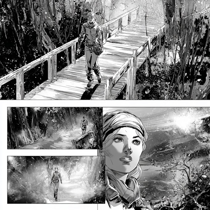 do comics book pages, storyboards, illustrations