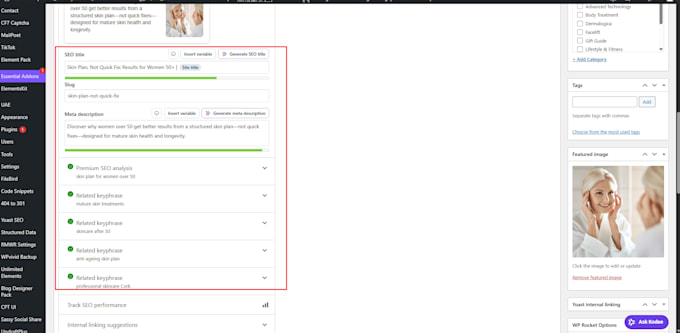 do on page search engine optimization by yoast SEO