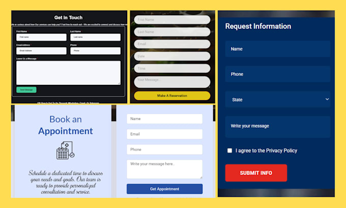 create or fix wordpress contact form 7 wpform gravity form forminator or jotform