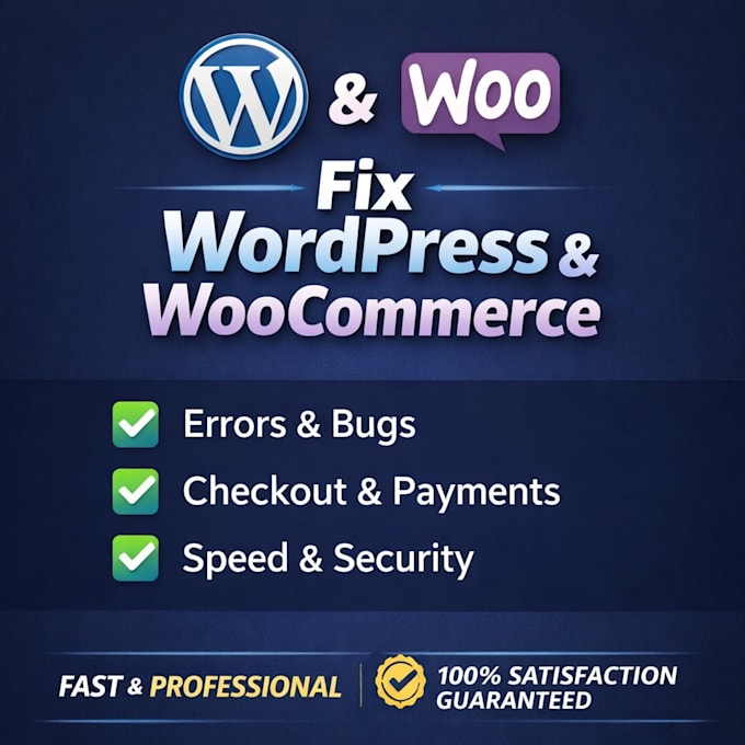 fix woocommerce checkout, payment and wordpress issues fast