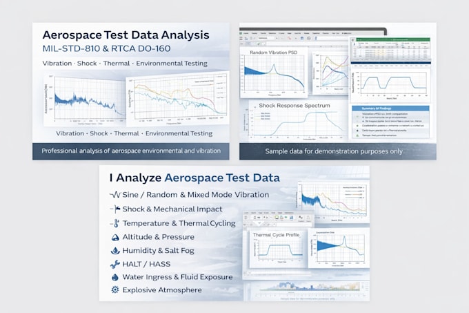 analyze aerospace test data for mil std 810 and rtca do 160