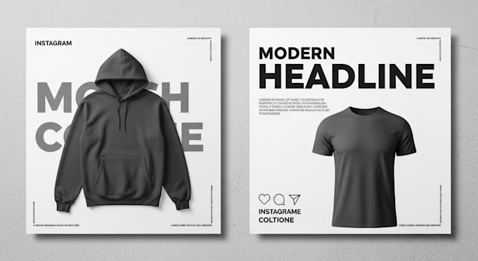 create modern instagram posts for clothing brands