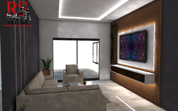 design architectural floor plants and house facade