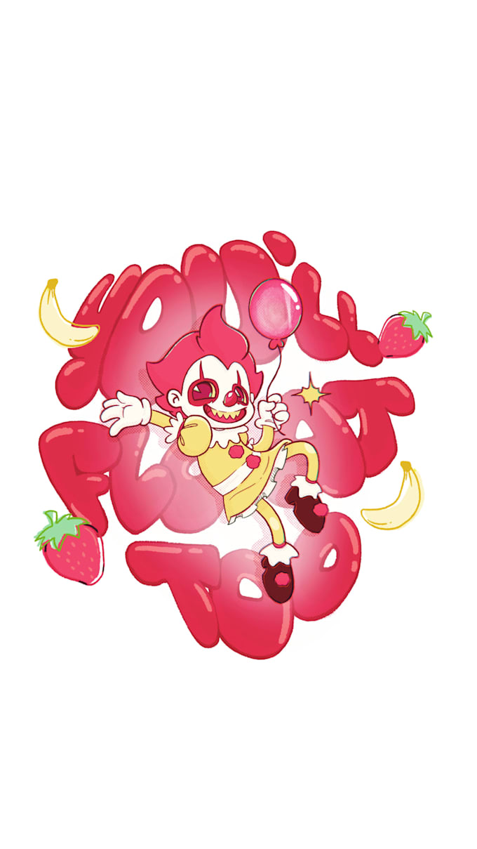 draw a retro creepy cute horror character mascot