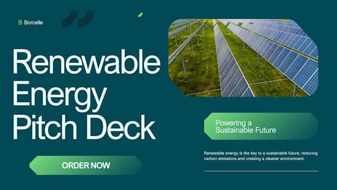 design renewable energy pitch deck solar power deck clean energy investor deck