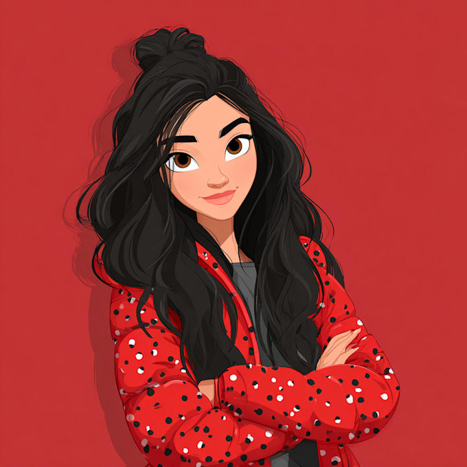 beautiful portrait in disney cartoon