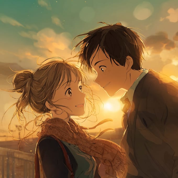 draw couple anime style for you