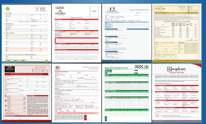 design and create fillable PDF form