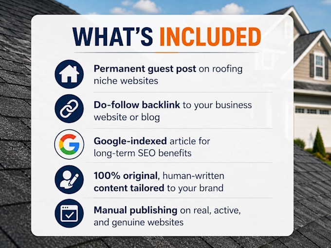 build roofing SEO backlinks through premium guest posts