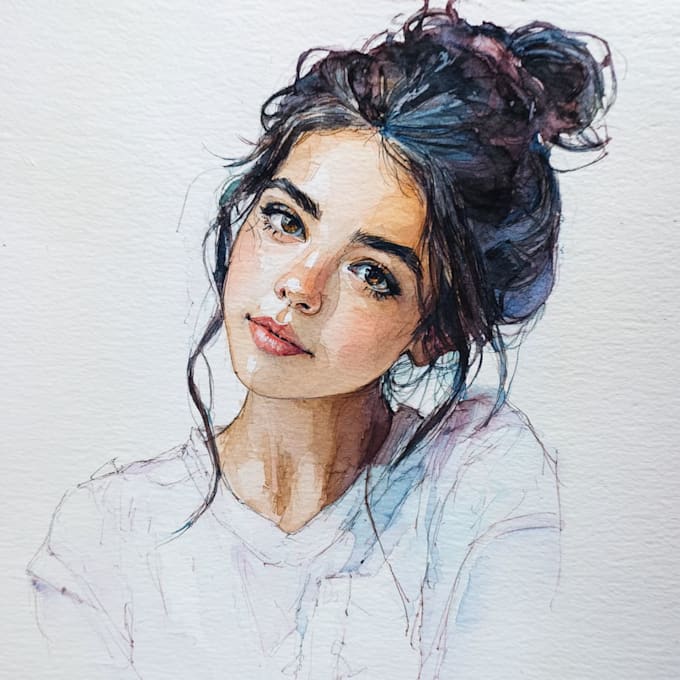 paint a unique watercolor portrait