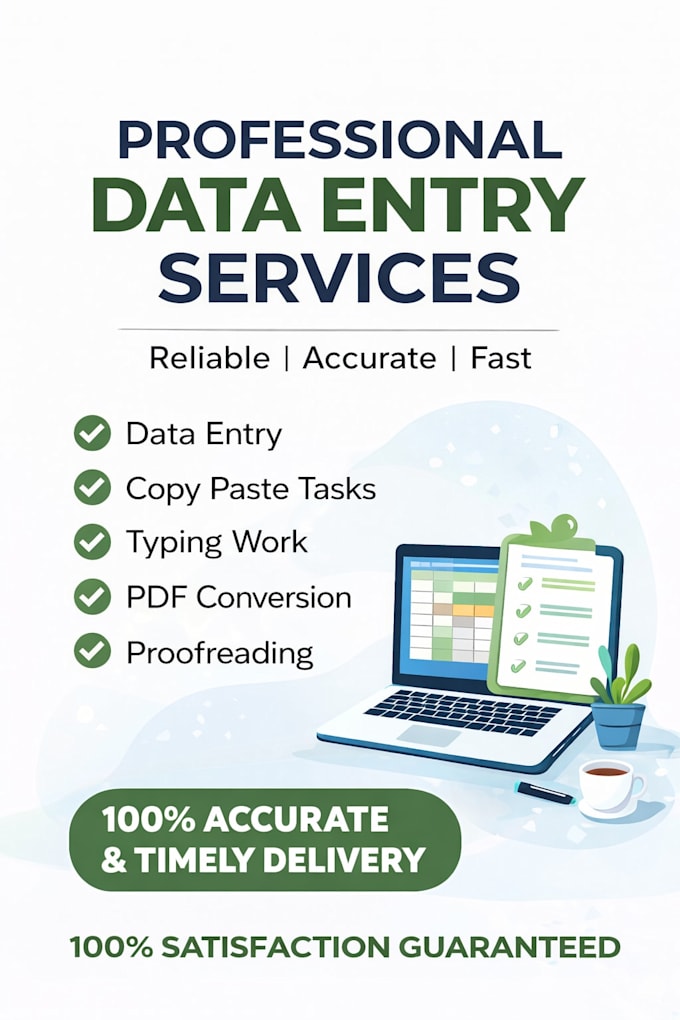 do data entry, typing work and professional proofreading