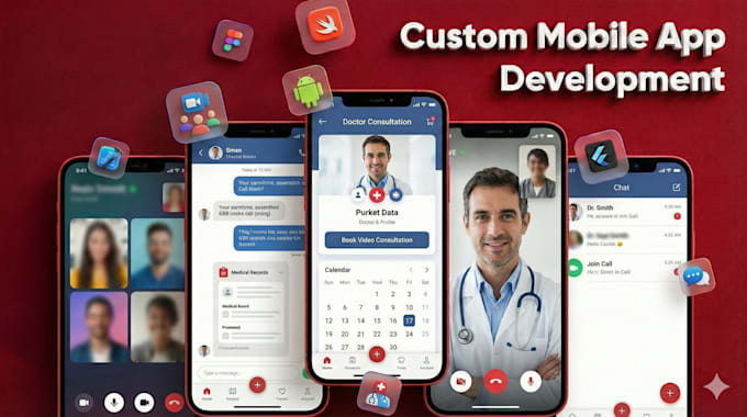 develop a professional mobile app in react native, flutter, swift, kotlin
