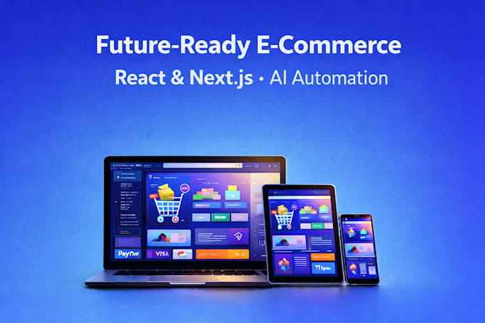 build react and next ecommerce website with ai automation