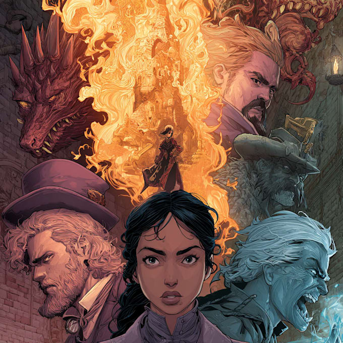 illustrate a superhero comic cover art