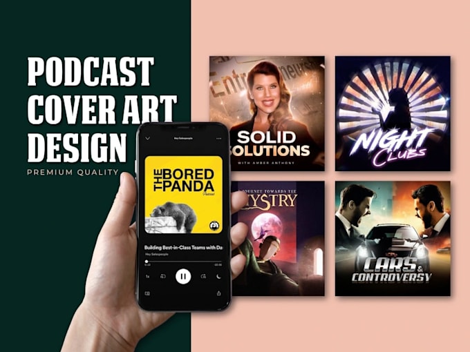 do podcast cover art logo design