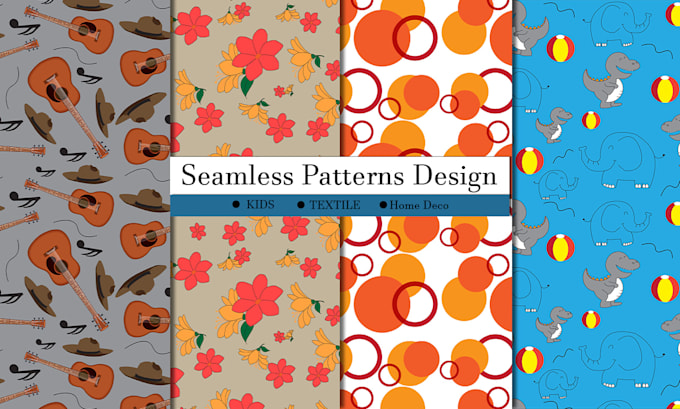 design a seamless textile and fabric pattern for print