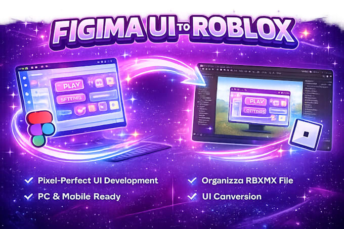 convert your figma UI into roblox rbxmx ready