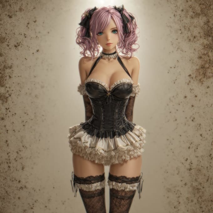 design png tuber anime character in vtuber