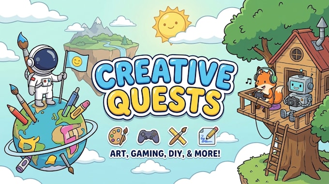 design cartoon banner for youtube channel in any style