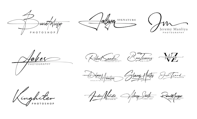 Do modern luxury handwritten signature logo, handmade design by Vanc ...