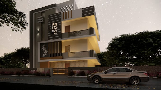 do exterior 3d elevation work in affordable rate