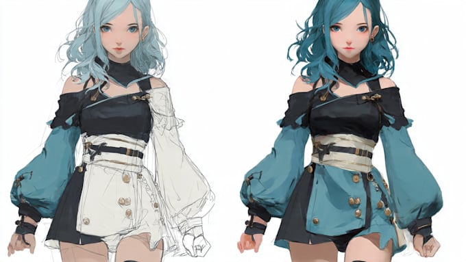 design custom anime or game style characters