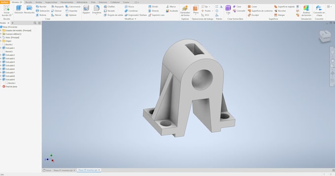 create simple 3d models using autodesk inventor