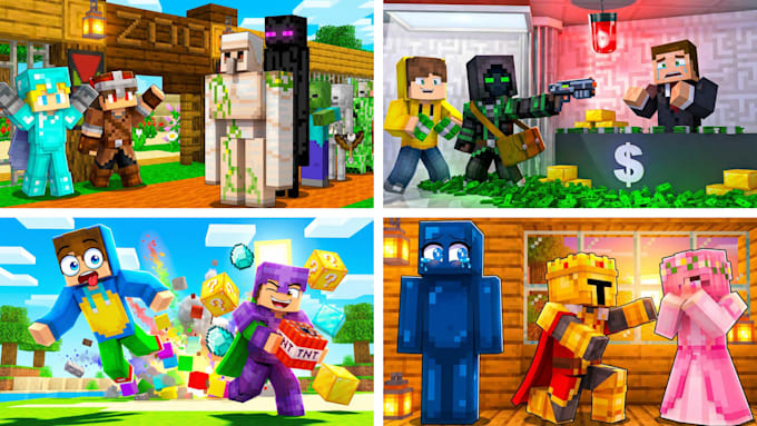 design the best minecraft thumbnails with high CTR