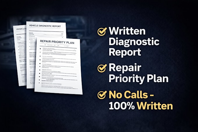 car diagnostics and written repair guidance