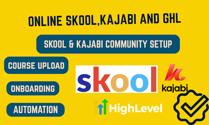 setup ghl kajabi course mighty networks do skool community setup and manager