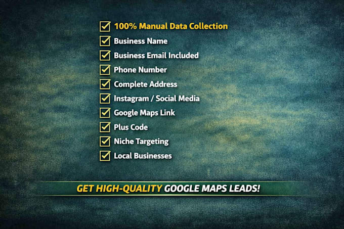 do manually google maps data extraction high quality leads