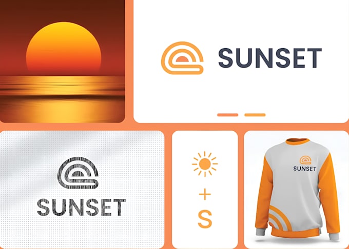 design sunset beaches water and flyboard player logo