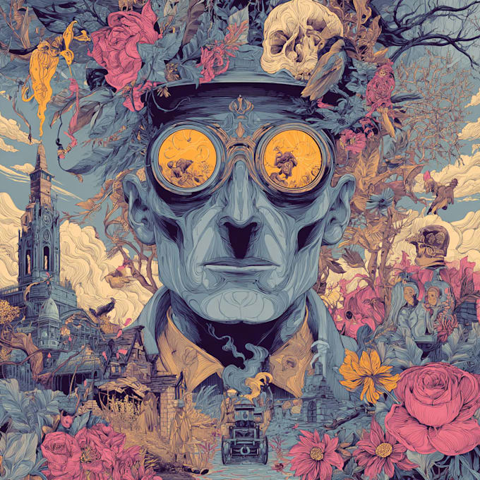 draw illustration art album cover