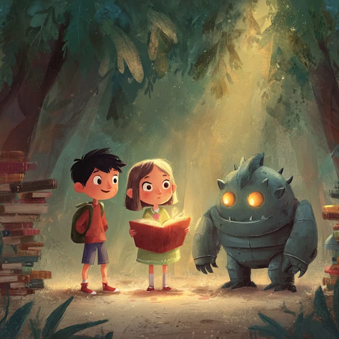 illustrate childrens book pages for you