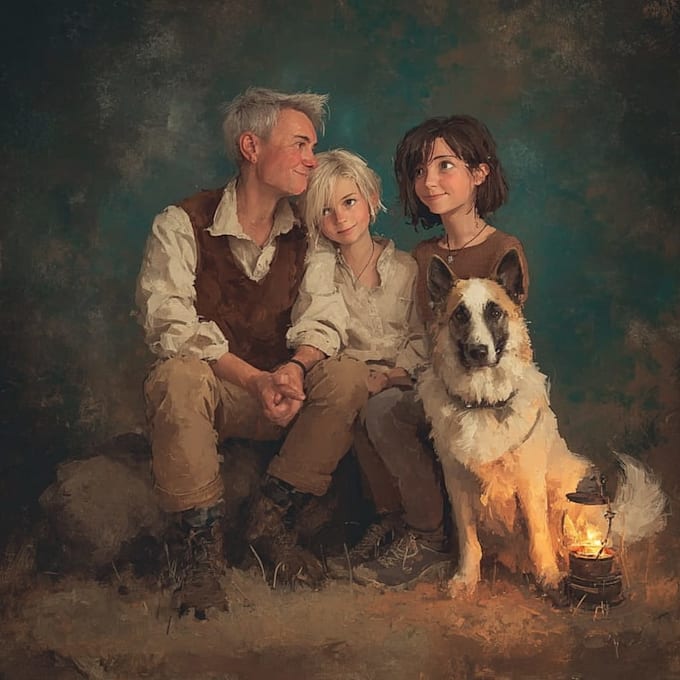 make portrait character logo and friendship portrait