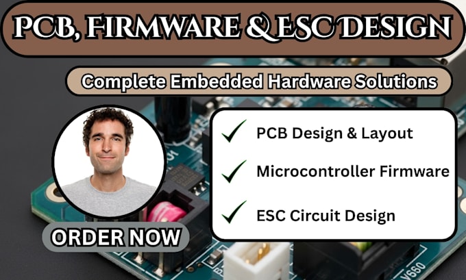 electronic pcb firmware, esc pcb, circuit schematic, microcontroller gerber file