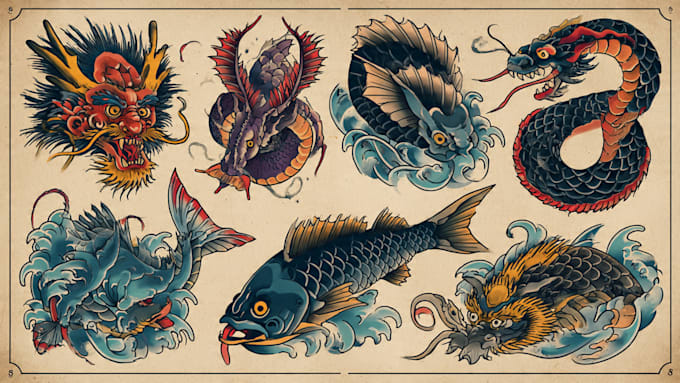 create awesome old school tattoo style design