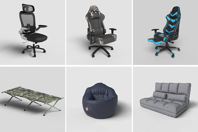 create 3d model, glb, gltf, furniture render for amazon, ebay